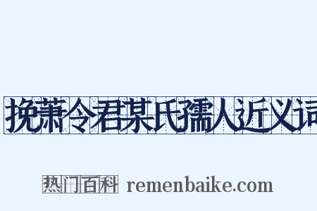 挽萧令君某氏孺人近义词是什么意思的图片